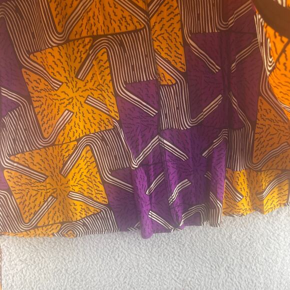 Mae Otti Flowy Flare Womens Dress Colorful 2XL Cotton Art Abstract - Picture 7 of 16